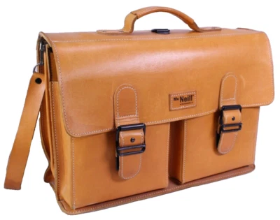 Mc Neill Lehrertasche Messenger Bag Umhängetasche Leder braun Schultasche B121 - Bild 1 von 4