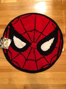 Spider-Man Mask Round Bath Rug Red new - Picture 1 of 2