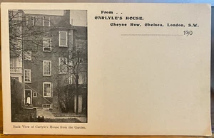 UK Postcard Thomas CARLYLE'S HOUSE Cheyne Row Chelsea London England udb - Picture 1 of 2