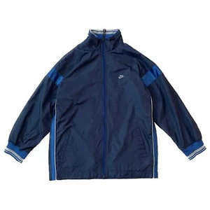 Vintage Y2K Nike Youth XL (18-20) Blue Full Zip Wind Breaker Track Jacket - Picture 1 of 8
