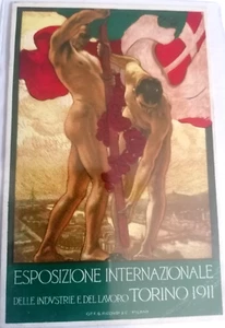ESPOSIZIONEINTERNAZIONALE DI TORINO 1911 Viaggiata ART NOUVEAU - Imagen 1 de 2