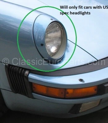 Juego de faros Euro Hella H4 con luz de ciudad para Porsche 911 G modelo 1974-1989 EE. UU. Foto 1 de 4