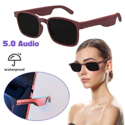 Wireless Bluetooth 5.0 Sunglasses Headset Outdoor Sport Smart Glasses Earphones - Image 1 of 4