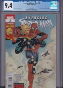 AVENGING SPIDERMAN 9 CGC 9.4 WHITE PAGE 1ST CAROL DANVERS CAPTAIN MARVEL MARVELS - Picture 1 of 3