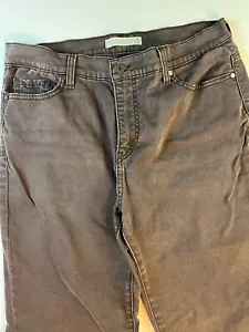Jeans donna Levis 512 taglia 14 M 14M marrone denim taglio stivaletto perfettamente dimagrante - Foto 1 di 18