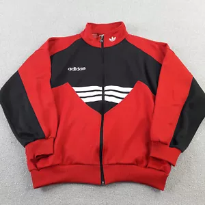 Adidas Herren Trainingsjacke Large rot schwarz Trefoil Firebird Originals SST Training - Bild 1 von 12