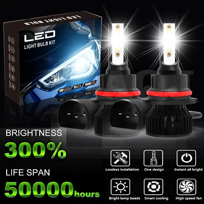 2PCS For 1992-2006 Ford Econoline Van LED Headlight BULBS PAIR E250 E350 6000k++ Foto 1 de 4
