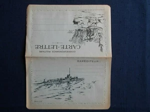 CARTE LETTRE CORRESPONDANCE MILITAIRE GUERRE 14/18 SOUS MARIN - Bild 1 von 2