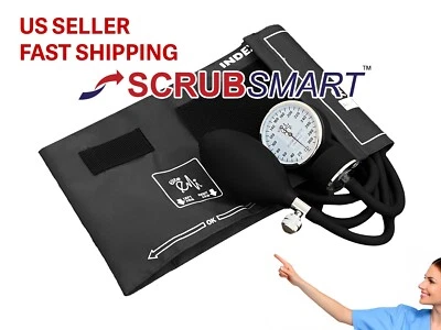 手动血压监测仪 BP 袖口计类类气压计套件-黑色 — 第 1/3 张图片