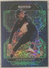 2022 Panini Prizm Draft Picks Navy Blue Kaleidoscope #118 JAKE MADDEN #d /15