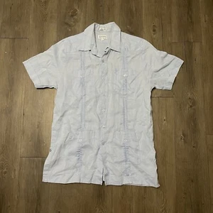 Vintage Givenchy Monsieur Linen Multi Pocket Button Up Shirt Size Large - Picture 1 of 7
