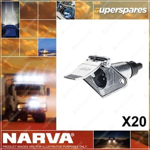 Narva 7 Pin Small Round Metal Trailer Socket Part NO. of 82032-20 - Picture 1 of 2