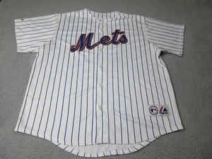 New York Mets Jersey Mens Extra Large White Logo Sewn MLB Baseball Johan Santana - Picture 1 of 14
