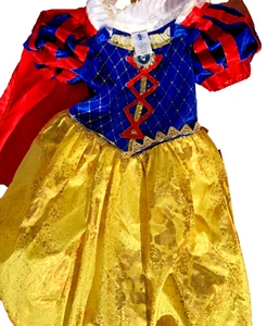 SNOW WHITE princess dress gown w red cape attached: Disney Store: size child 5-6 - Picture 1 of 17