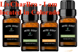 Luxury Hotel Scents Top 4 Essential Oils 10 ml Bottles Inspired Aromatherapy - Picture 1 of 10