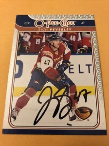 Rich Peverley Signed Atlanta Thrashers Card 1