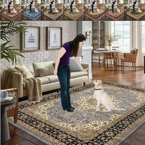 Traditional Large Rugs Bedroom Carpet Living Room Rugs Hallway Runners Floor Mat - Picture 1 of 74