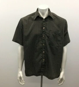Franco Battaini Herren Braun/Weiß Rautenmuster Large Polyester Kurzarm S - Bild 1 von 6