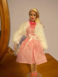 New Pokadot Pink Dress With White Coat. Free Gift Included  Accessories. 
