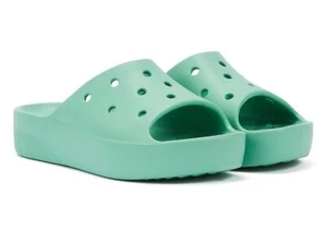 Sandalias Crocs para mujer talla 6 clásicas plataforma deslizables piedra jade - Imagen 1 de 11