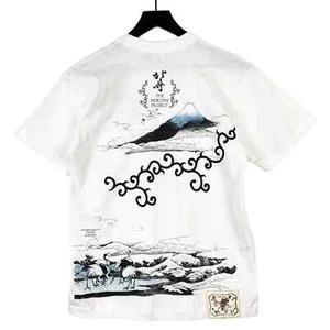 Vintage Kume JP (S) Mens Tokyo Graphic Tee Shirt Cotton Japan Hokusai - Picture 1 of 12