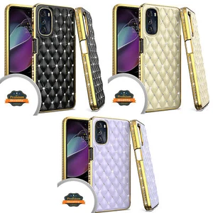 For Motorola Moto G Stylus 5G 2022 Diamonds Bling Plating Hybrid Hard Case Cover - Picture 1 of 28