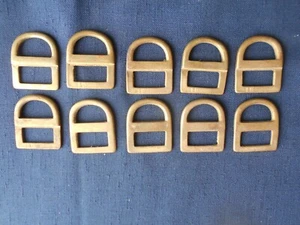 10 anciens dés à barre boucle harnais bourrellerie licol cheval de trait 3.4x4cm - Bild 1 von 1