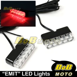New EMIT Red Mini LED Rear Stop Blinker x2 For Yamaha Motorcycles Bikes - Picture 1 of 1