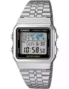 CASIO A500WA-1DF OROLOGIO UOMO DONNA ACCIAIO DIGITALE 36x39mm SOTTOCOSTO - Foto 1 di 6