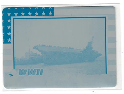 2025 HISTORIC AUTOGRAPHS WORLD WAR II BATTLE OF THE MEDITERRANEAN CYAN PP #1/1 - Image 1 of 2