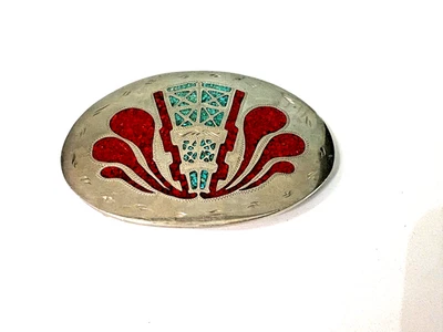 G SILVER OILFIELD PLATAFORMA DE GAS DE PETRÓLEO CUELLO ÁSPERO POZO DERRICK HEBILLA DE CINTURÓN WESTERN DE COLECCIÓN Foto 1 de 4