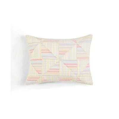 Almohada Martha Stewart Flora Fauna Hilo Tinte Retazos Crema Falsa Foto 1 de 4