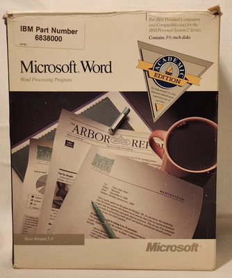 Procesamiento de textos Microsoft Word 5.0 para IBM PC 1988 Foto 1 de 4