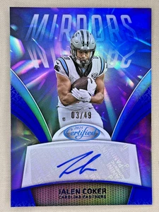 2025 Panini Certified Jalen Coker MIRRORS autographed /49 Carolina Panthers - Picture 1 of 2