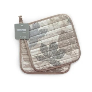 2er Set Küchensteckdosen Kürbisse gepolstert Underwood Beige 100% Baumwolle 20x20 cm - Bild 1 von 3