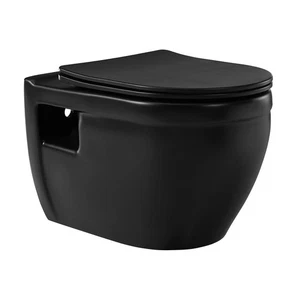 Swiss Madison SM-WT450 Ivy Wall Mounted Elongated Toilet Bowl - Black - Picture 1 of 12