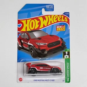 Hot Wheels Ford Mustang Mach-E 1400 – HW Green Speed 2022 #73/250 – Red EV 1:64 - Picture 1 of 3