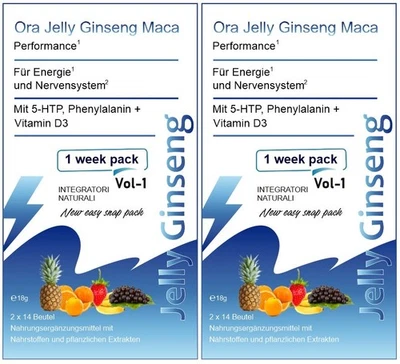 Original Jelly Gel 2 wochenende-pack 14 Ginseng Maca SCHNELLER VERSAND MIT DHL - Bild 1 von 3