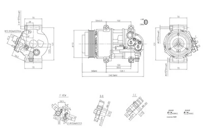 HELLA Compressor, air conditioning 8FK366200-851 - Image 1 of 4