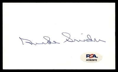 Duke Snider Index Card Signed PSA/DNA Authenticated Dodgers Autographed - Image 1 of 2