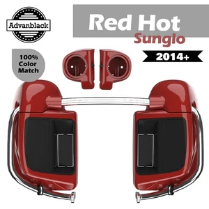 Advanblack Red Hot Sunglo Lower Vented Fairing For 14+ Harley Davidson Touring - Picture 1 of 12