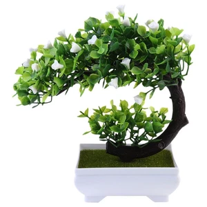 2pcs Artificial Plants Home Tree Decor Fake Plants Ornaments (Yellow, White) - Picture 1 of 11