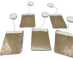 Weihnachten Urlaub Fenster Deko Lichter 5er Set Batteriebetrieben 4,5x6" LESEN - Bild 1 von 9
