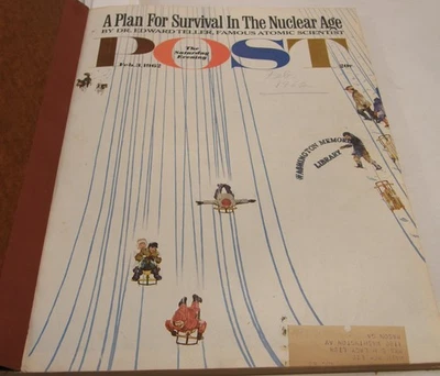 4 BOUND ISSUES FEBRUARY 1962 SATURDAY EVENING POST GREAT COVERS & ADS TARIFFS - Image 1 of 4