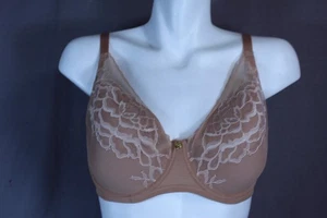 Sujetador NATORI 721150 Demi Floral Encaje Forrado con Aros Talla 36DDD Beige - Imagen 1 de 7