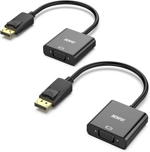 Paquete de 2 DisplayPort a VGA BENFEI - (2) 2 paquetes con 4 conectores en total - Imagen 1 de 1