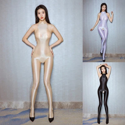 Collant intimo olio trasparente donna calze corpo traspiranti - Immagine 1 di 4