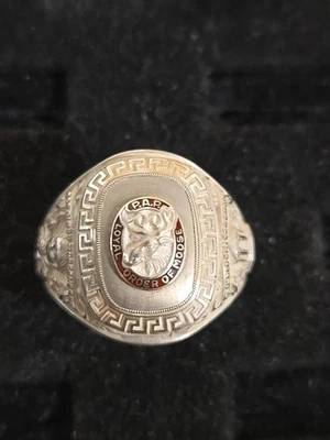 Anillo vintage PAP Orden of Moose para hombre 19,7 gramos sello de plata esterlina talla 13,5 Foto 1 de 4