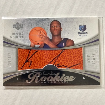 🏀 KYLE LOWRY #’d/799 AUTO RC 2006-07 UD SWEET SHOT ROOKIES AUTÓGRAFO Foto 1 de 2