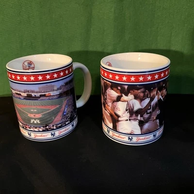 Set Of 2 New York Yankee Mugs From The Danbury Mint New In Box - Image 1 of 4
